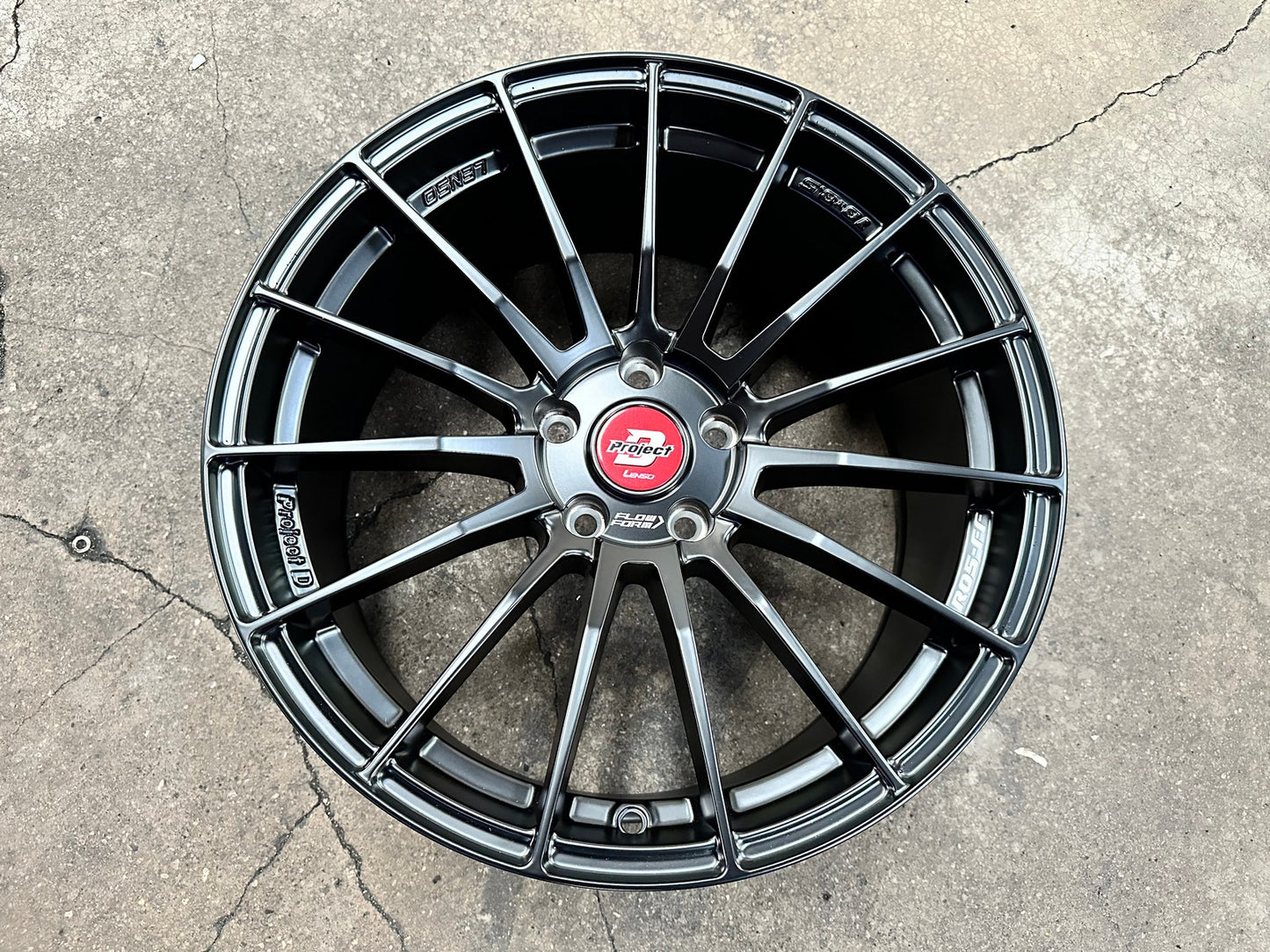 New 18X8.5 ET35 Lenso Project D Rim (4 wheel) Matt Black 5X112