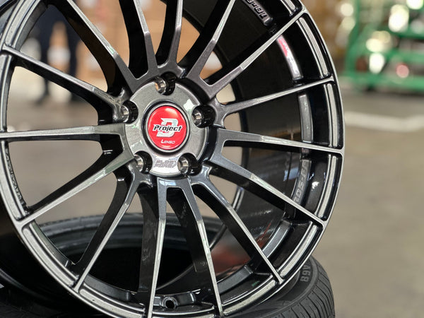 New 18X8.5 ET35 Lenso Project D Rim (4 wheel) Matt Black 5X112