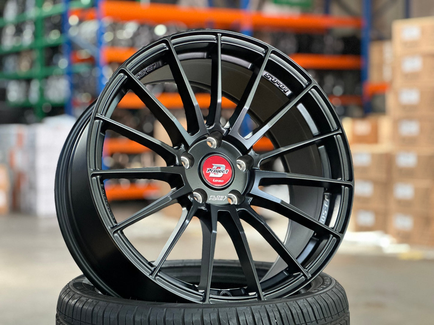 New 18X8.5 ET35 Lenso Project D Rim (4 wheel) Matt Black 5X114.3