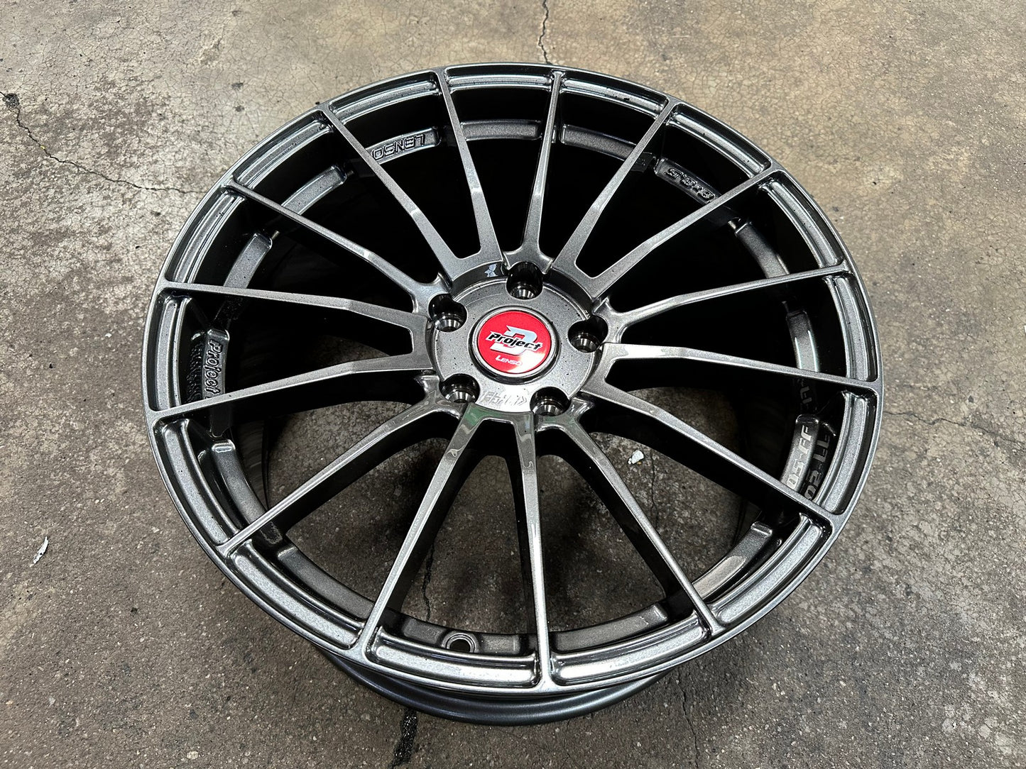 New 18X8.5 ET35 Lenso Project D Rim (4 wheel) Hyper Black 5X114.3