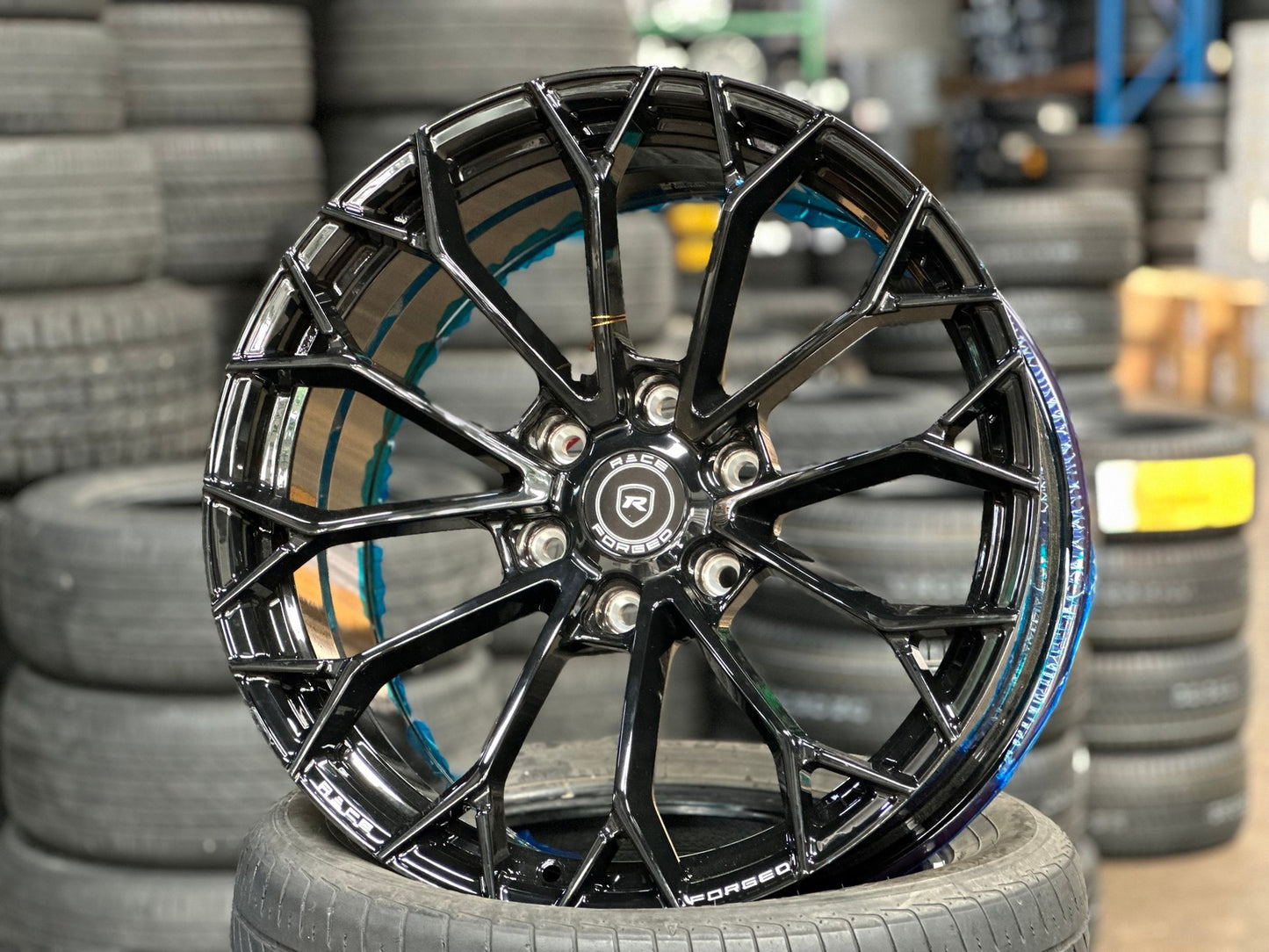 New 20X9.5 ET15 Race Forged RX02 Rim (4 wheel) Gloss Black 6X139.7