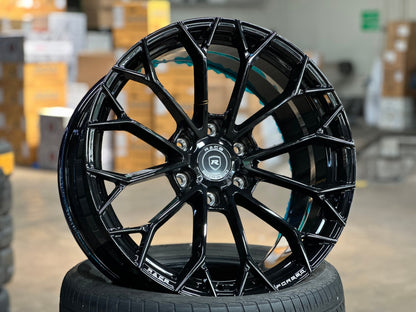 New 20X9.5 ET15 Race Forged RX02 Rim (4 wheel) Gloss Black 6X139.7
