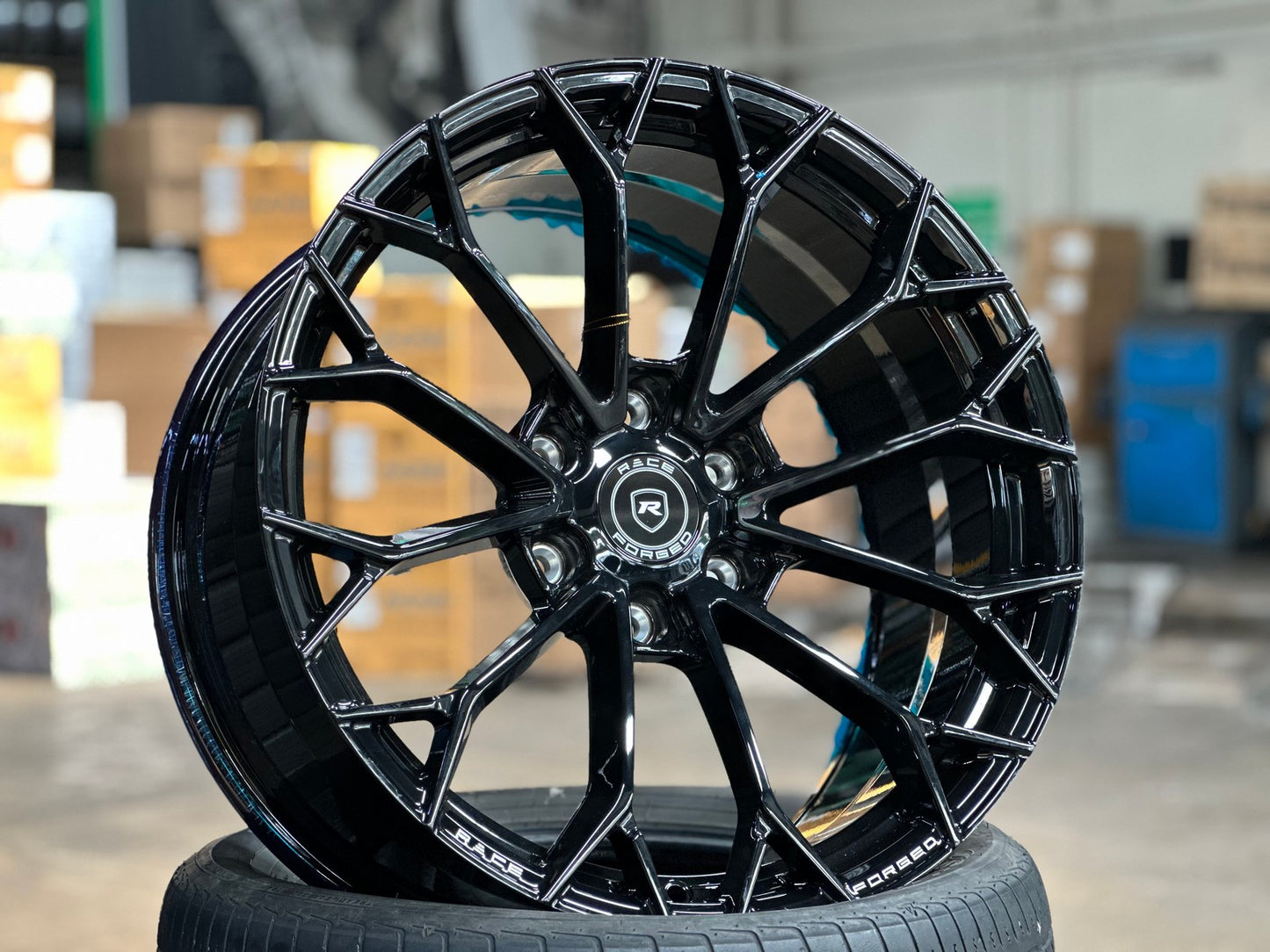 New 20X9.5 ET15 Race Forged RX02 Rim (4 wheel) Gloss Black 6X139.7