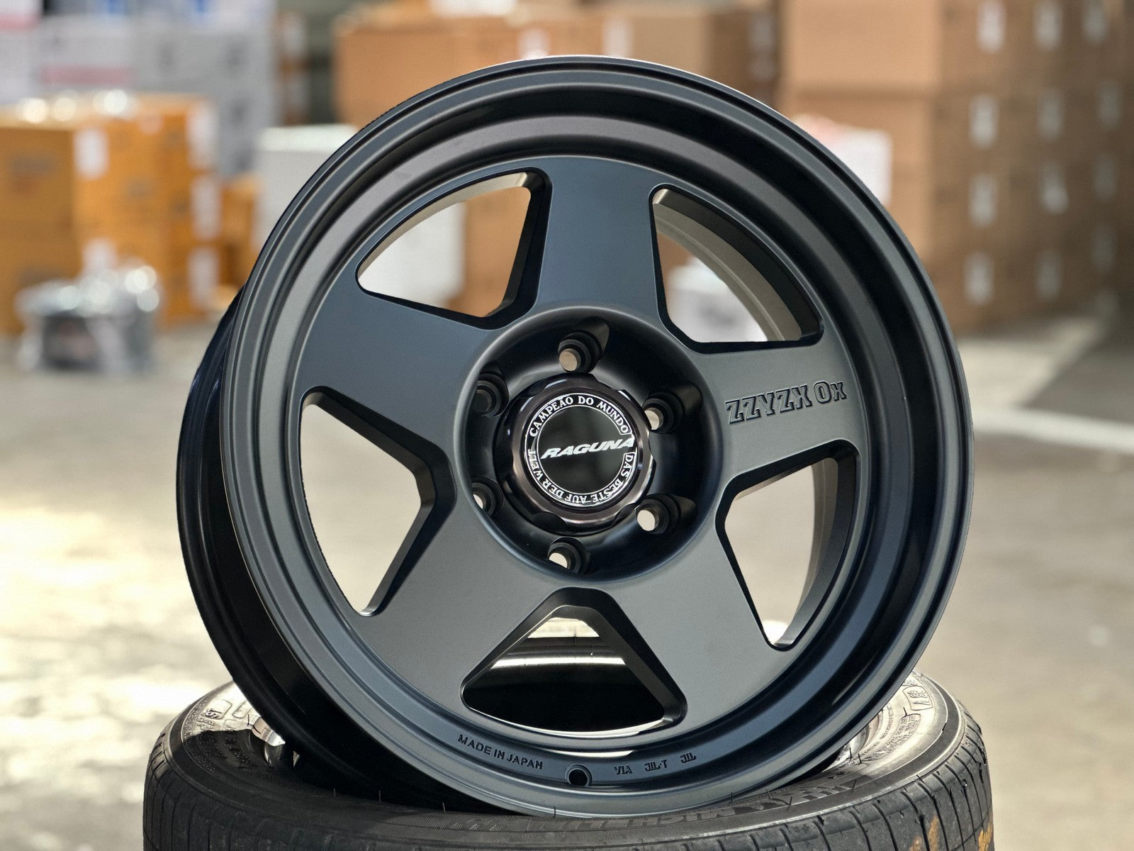 New 18X9 ET0 Raguna ZZYZX OX Japan Rim (4 wheel) Matt Black 6X139