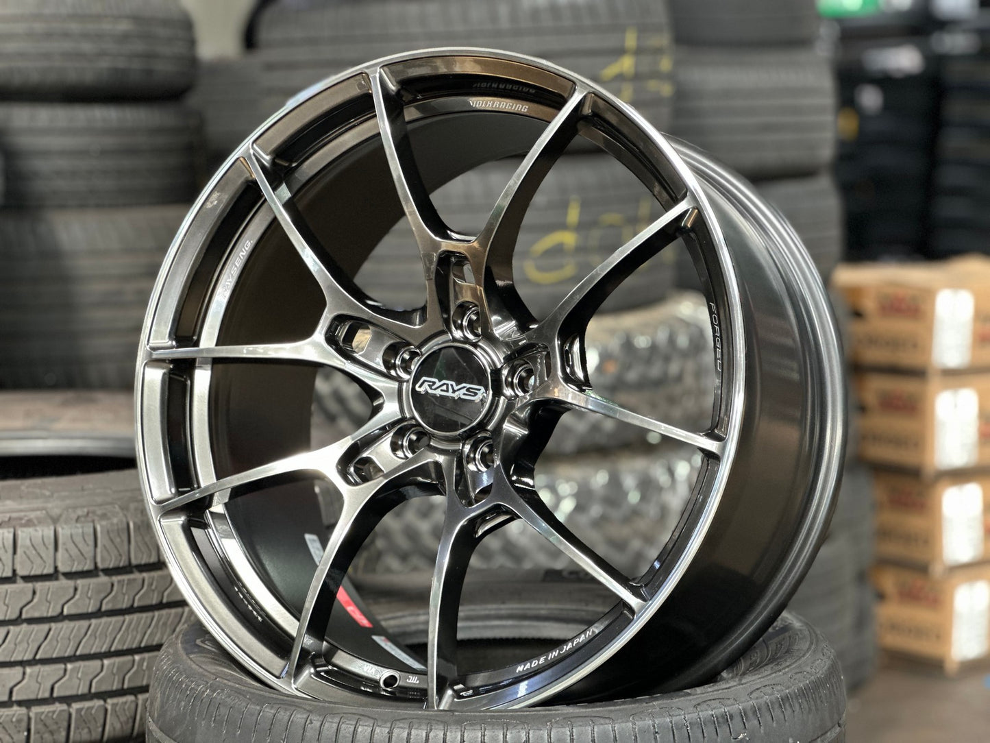 New 19X9 ET32 RAYS G025 Japan Rim (4 wheel) Gloss Gunmetal 5X112