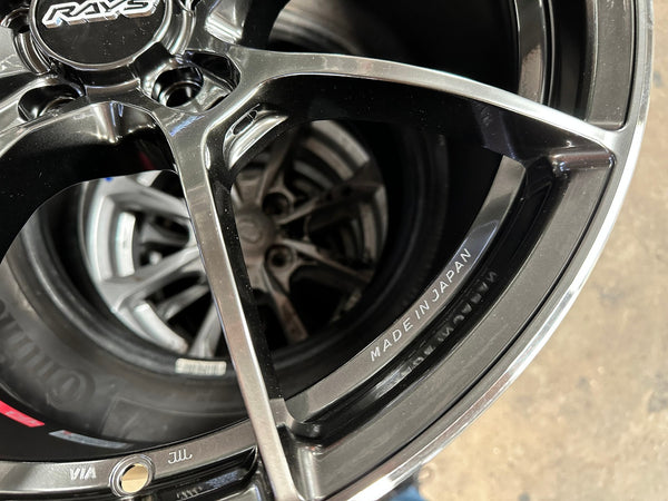 New 19X9 ET32 RAYS G025 Japan Rim (4 wheel) Gloss Gunmetal 5X112