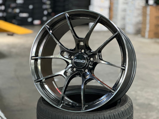 New 19X9.5 ET44 RAYS G025 Japan Rim (4 wheel) Gloss Gunmetal 5X112