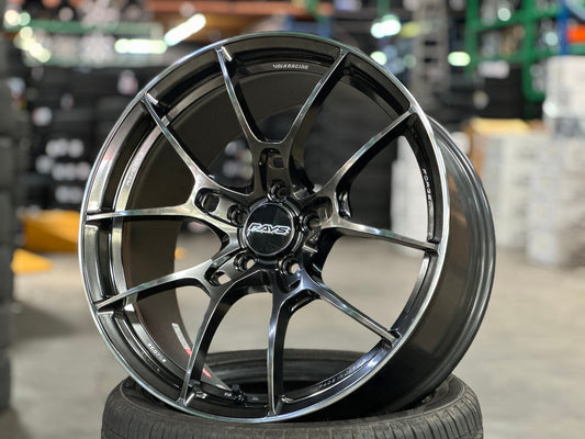 New 19X9.5 ET44 RAYS G025 Japan Rim (4 wheel) Gloss Gunmetal 5X112