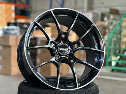 New 19X9.5 ET44 RAYS G025 Japan Rim (4 wheel) Gloss Gunmetal 5X112