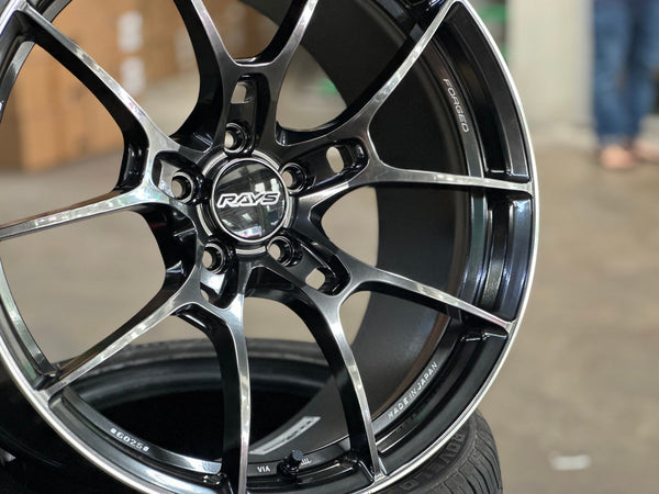 New 19X9.5 ET44 RAYS G025 Japan Rim (4 wheel) Gloss Gunmetal 5X112