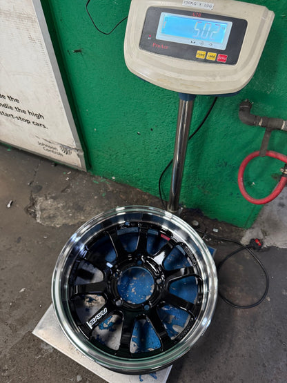 New 16X5.5 ET-20 RAYS A Lap J Japan Forged Rim (4 wheel) Gloss Black 5X139.7