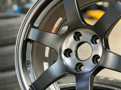 New 18X8.5 ET34 RAYS TE37SL Saga Mspec Rim (4 wheel) Matt Black 5X112