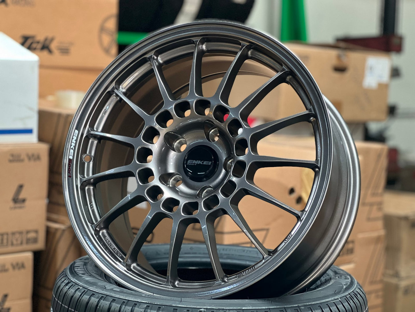 New 18X8.5 ET38 Enkei RCT5 Rim (4 wheel) Gloss Gunmetal 5X114.3