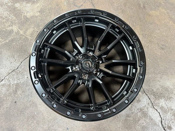 New 20X10 ET-18 Fuel Rebel Rim (4 wheel) Matt Black 6X139.7