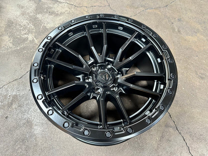 New 20X10 ET-18 Fuel Rebel Rim (4 wheel) Matt Black 6X139.7