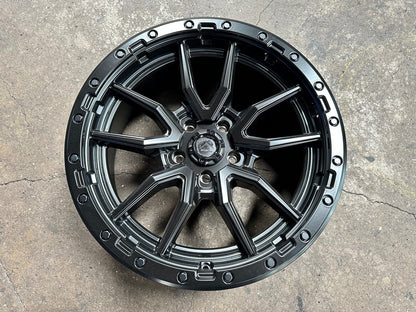 New 20X9 ET20 Fuel Rebel Rim (5 wheel) Matt Black 5X127
