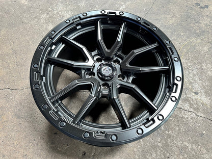 New 20X9 ET20 Fuel Rebel Rim (5 wheel) Matt Black 5X127
