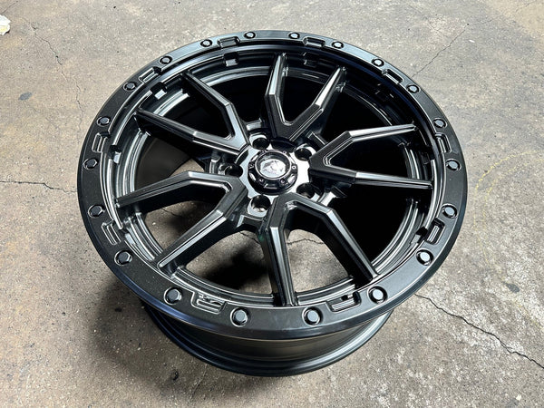 New 20X9 ET20 Fuel Rebel Rim (5 wheel) Matt Black 5X127