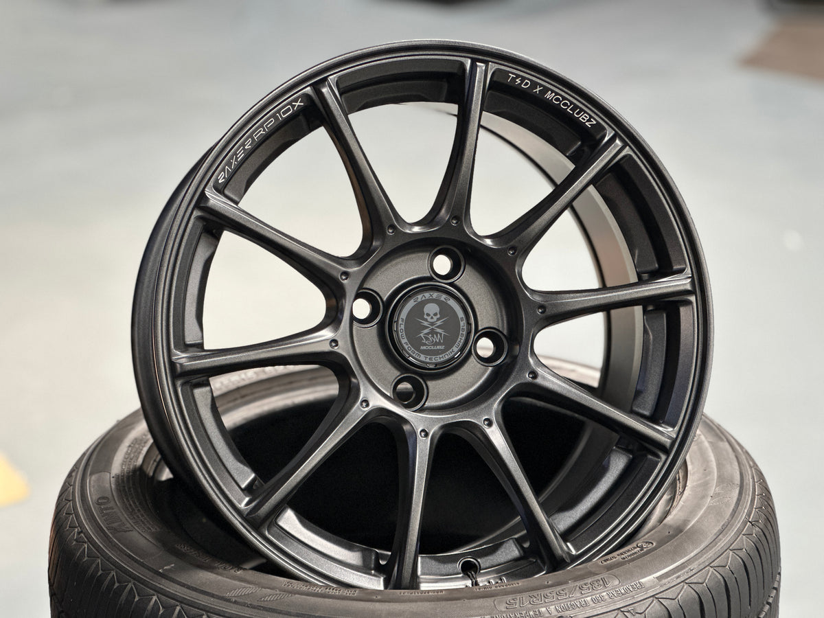 New 15X7 ET35 Raxer RP10X Rim (4 wheel) Graphite 4X100