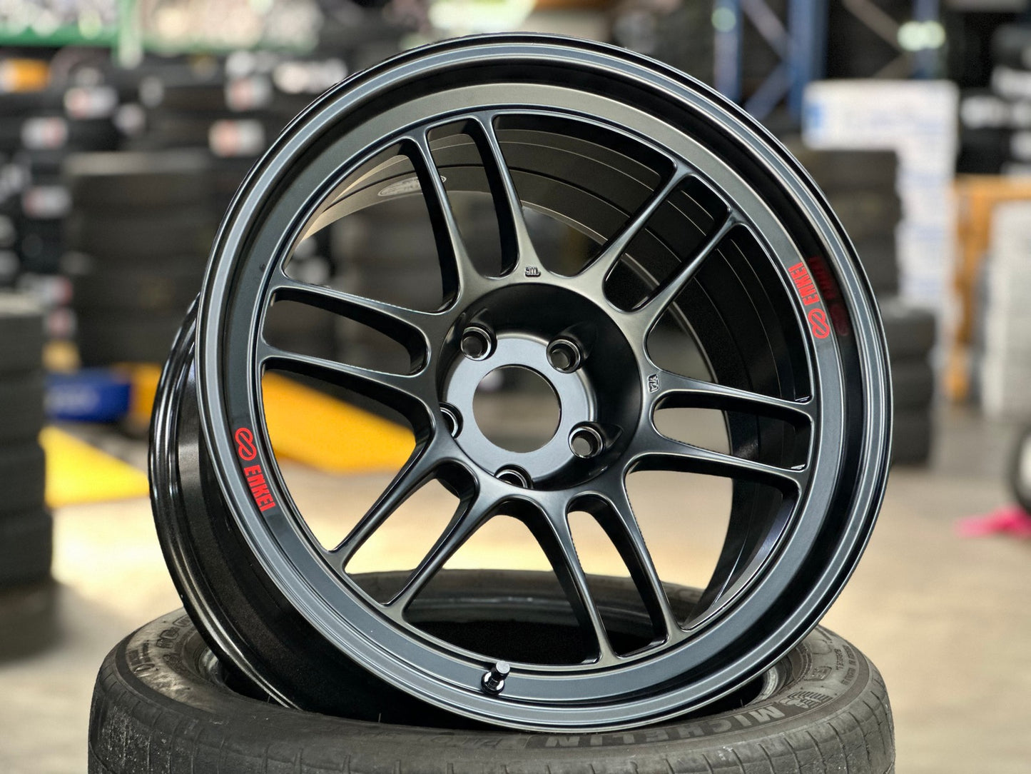 New 18X10.5 ET15 Enkei RPF1 Rim (4 wheel) Matt Black 5X114.3