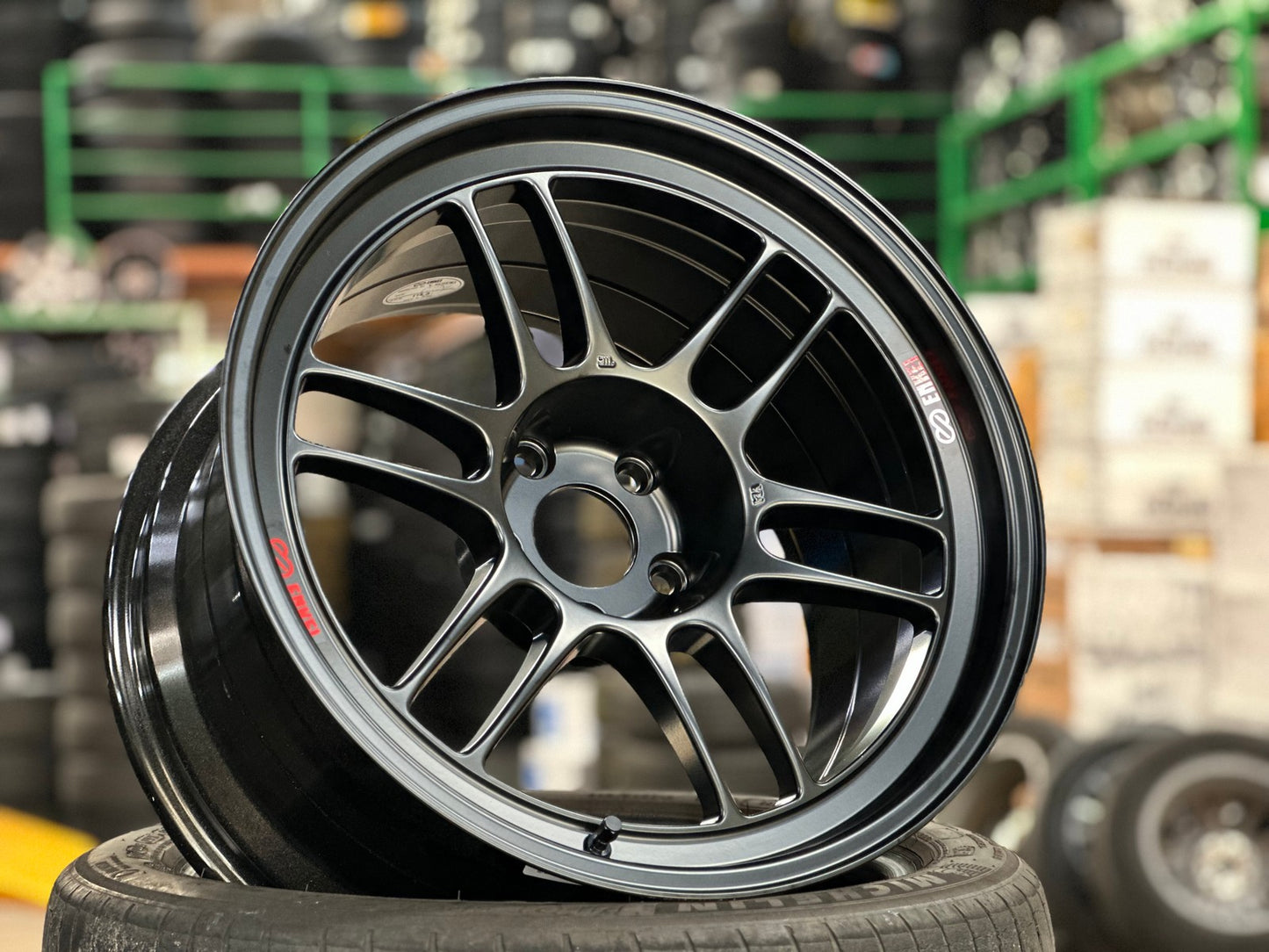 New 18X10.5 ET15 Enkei RPF1 Rim (4 wheel) Matt Black 5X114.3