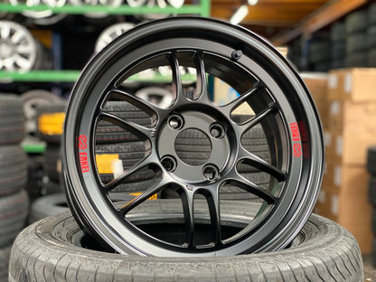 New 15X7 ET35 Enkei RPF1 Rim (4 wheel) Matt Black 4X100