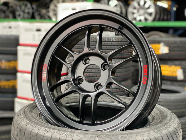 New 15X7 ET35 Enkei RPF1 Rim (4 wheel) Matt Black 4X100