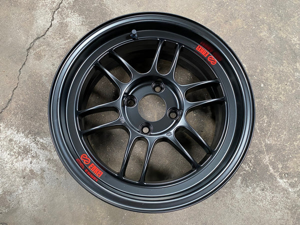 New 15X7 ET35 Enkei RPF1 Rim (4 wheel) Matt Black 4X100