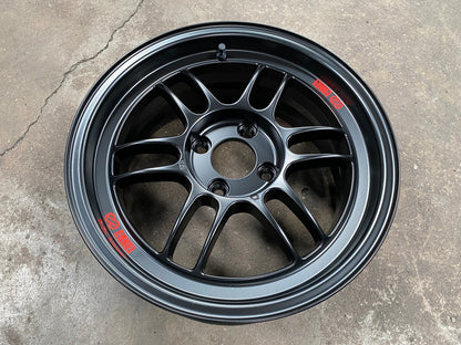 New 15X7 ET35 Enkei RPF1 Rim (4 wheel) Matt Black 4X100