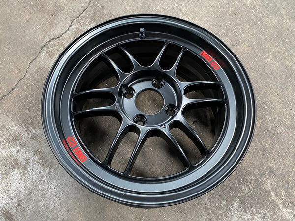 New 15X7 ET35 Enkei RPF1 Rim (4 wheel) Matt Black 4X100