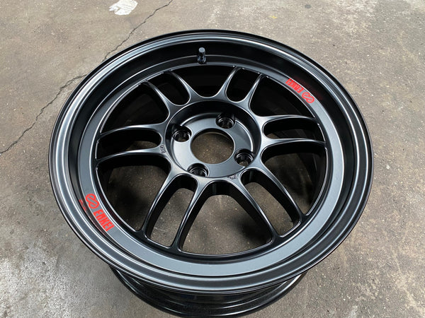 New 15X7 ET35 Enkei RPF1 Rim (4 wheel) Matt Black 4X100
