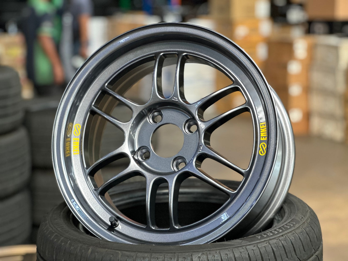 New 15X7 ET35 Enkei RPF1 Rim (4 wheel) Gloss Gunmetal 4X100