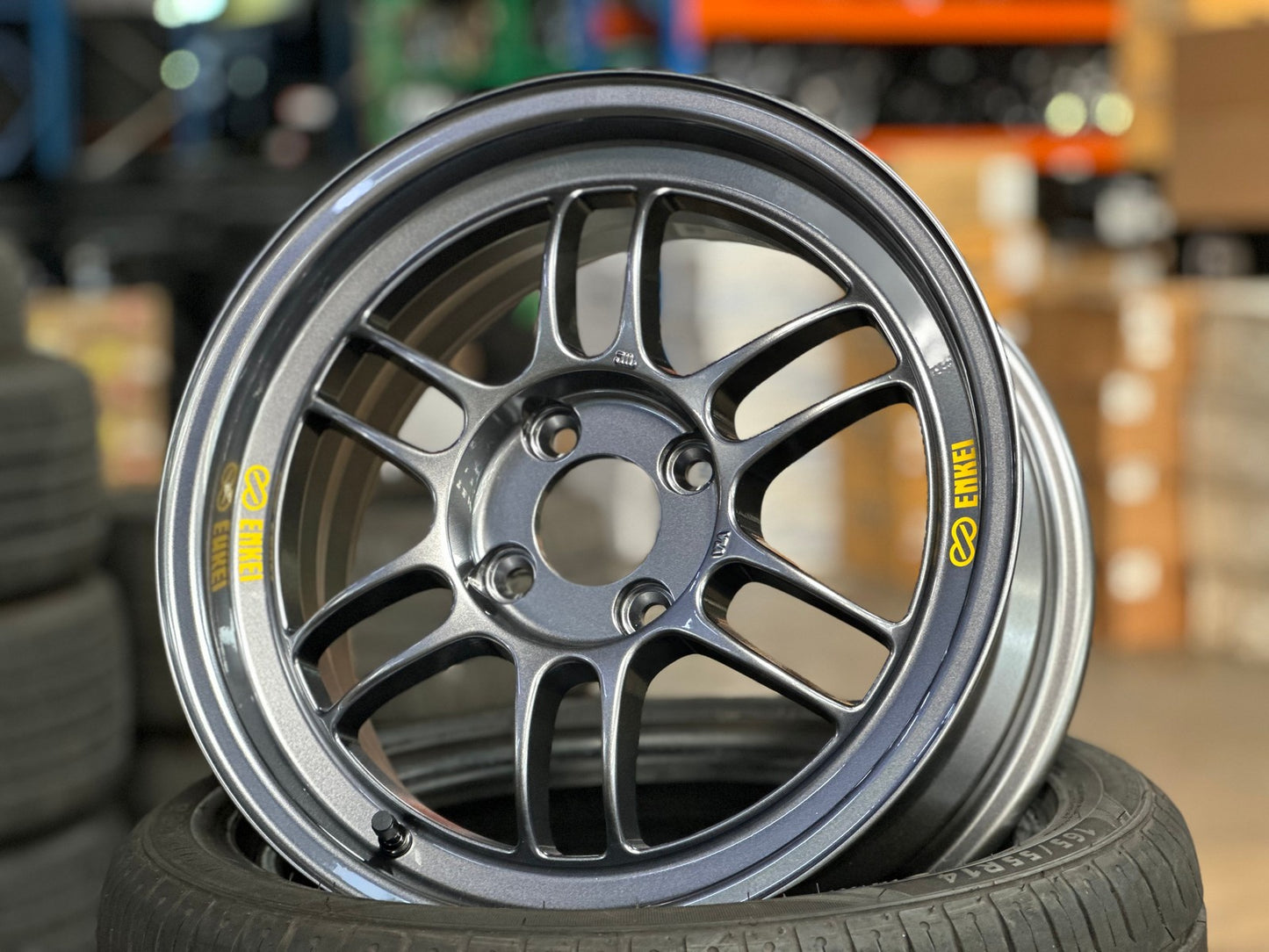 New 15X7 ET35 Enkei RPF1 Rim (4 wheel) Gloss Gunmetal 4X100