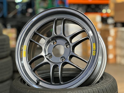 New 15X7 ET35 Enkei RPF1 Rim (4 wheel) Gloss Gunmetal 4X100