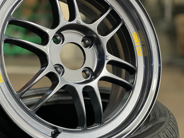 New 15X7 ET35 Enkei RPF1 Rim (4 wheel) Gloss Gunmetal 4X100