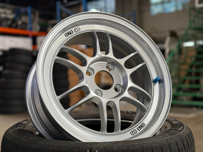 New 15X7 ET35 Enkei RPF1 Rim (4 wheel) Gloss Silver 4X100