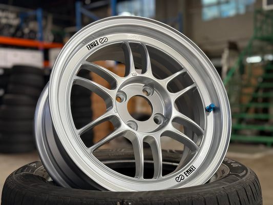 New 15X7 ET35 Enkei RPF1 Rim (4 wheel) Matt Black 4X100