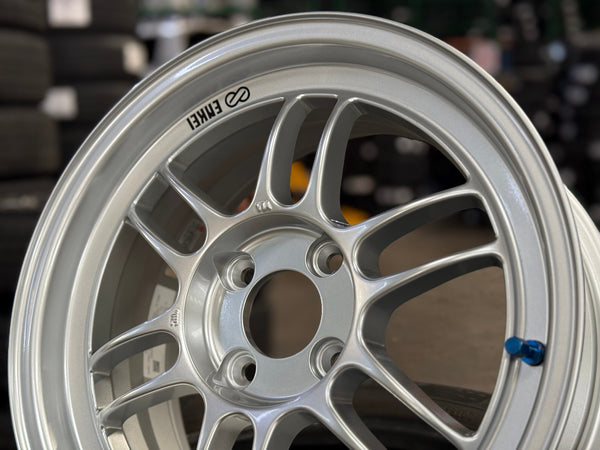 New 15X7 ET35 Enkei RPF1 Rim (4 wheel) Gloss Silver 4X100