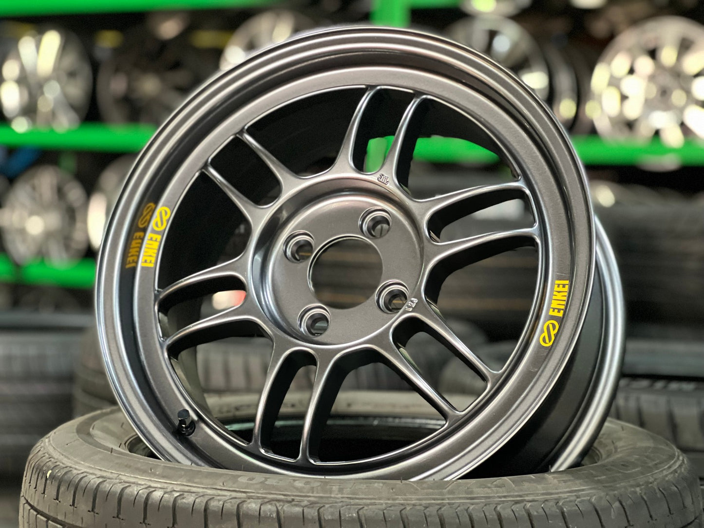 New 16X7 ET43 Enkei RPF1 Rim (4 wheel) Gloss Gunmetal 4X100