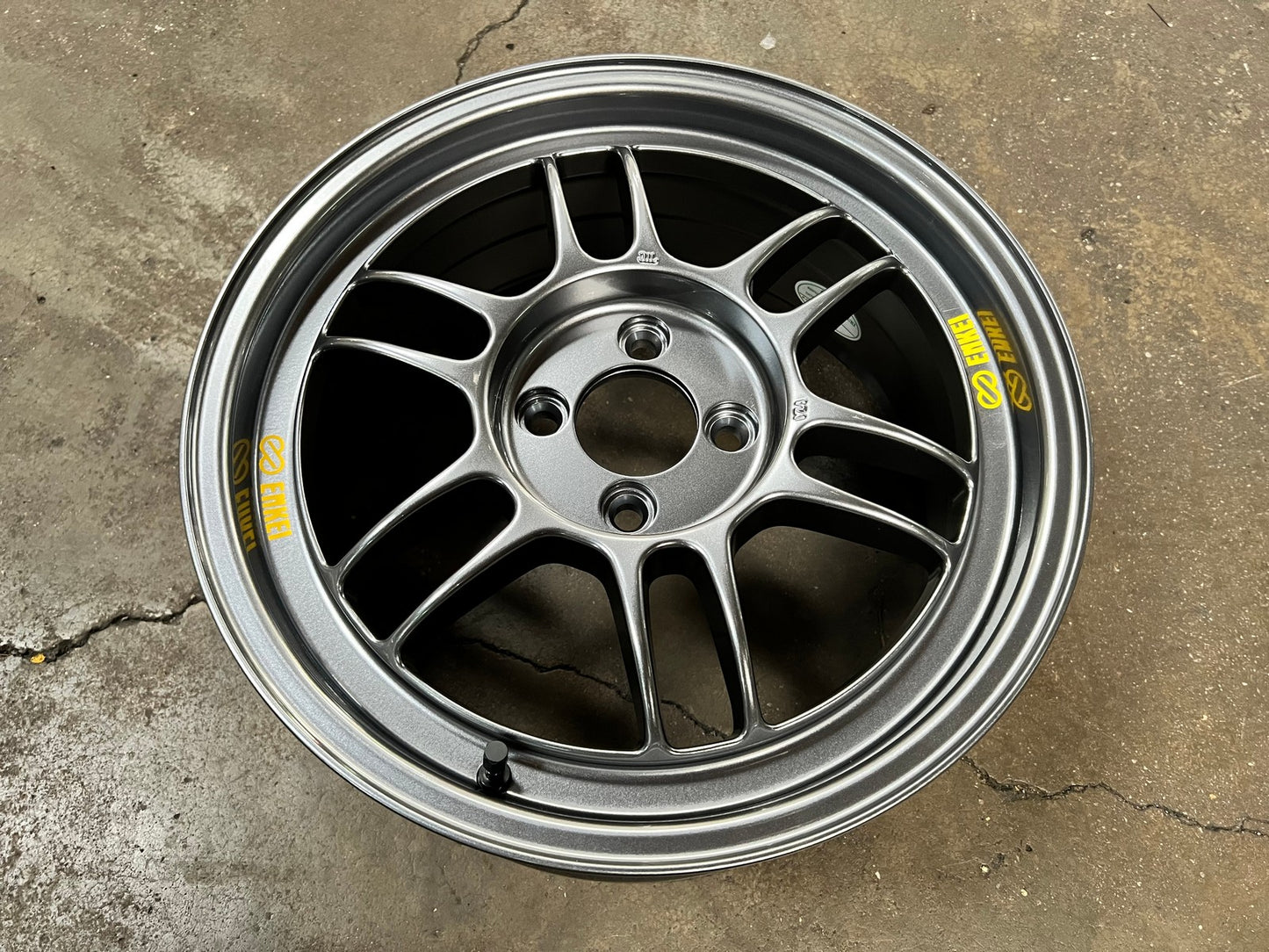 New 16X7 ET43 Enkei RPF1 Rim (4 wheel) Gloss Gunmetal 4X100