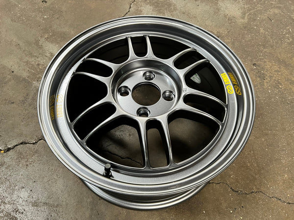 New 16X7 ET43 Enkei RPF1 Rim (4 wheel) Gloss Gunmetal 4X100