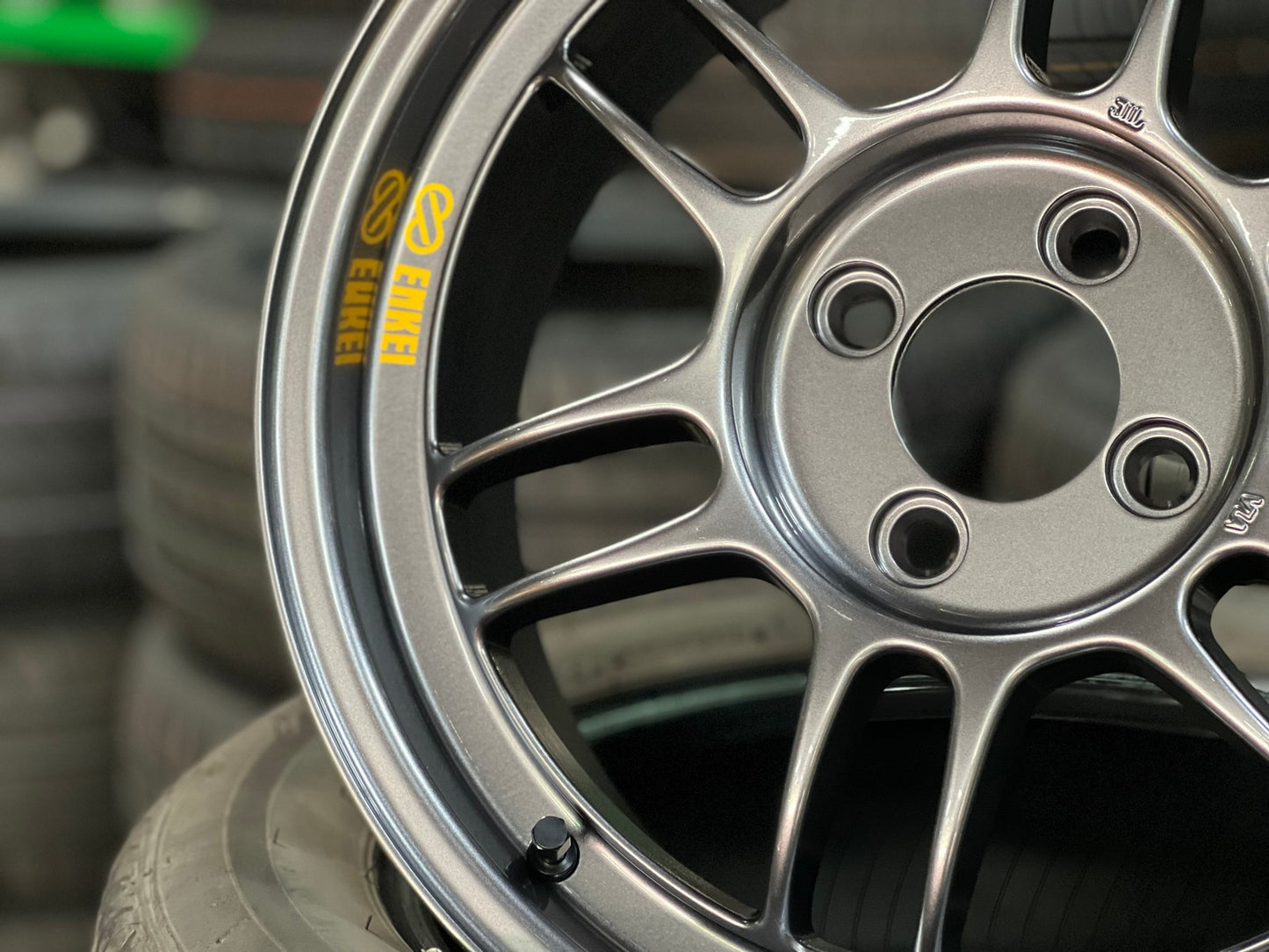 New 16X7 ET43 Enkei RPF1 Rim (4 wheel) Gloss Gunmetal 4X100