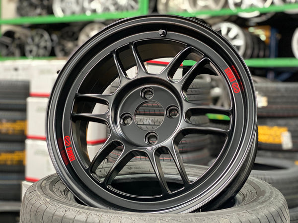 New 16X7 ET43 Enkei RPF1 Rim (4 wheel) Matt Black 4X100
