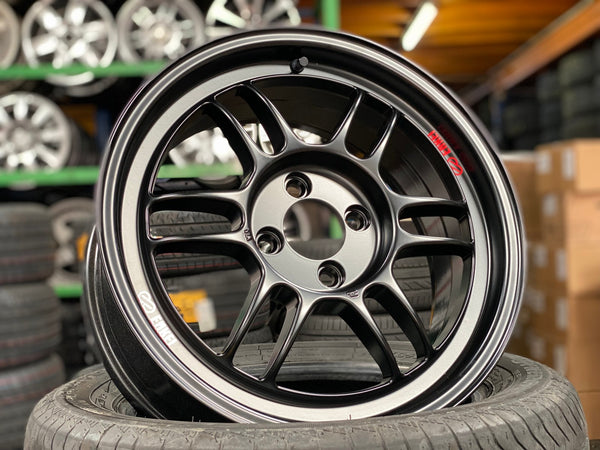 New 16X7 ET43 Enkei RPF1 Rim (4 wheel) Gloss Gunmetal 4X100