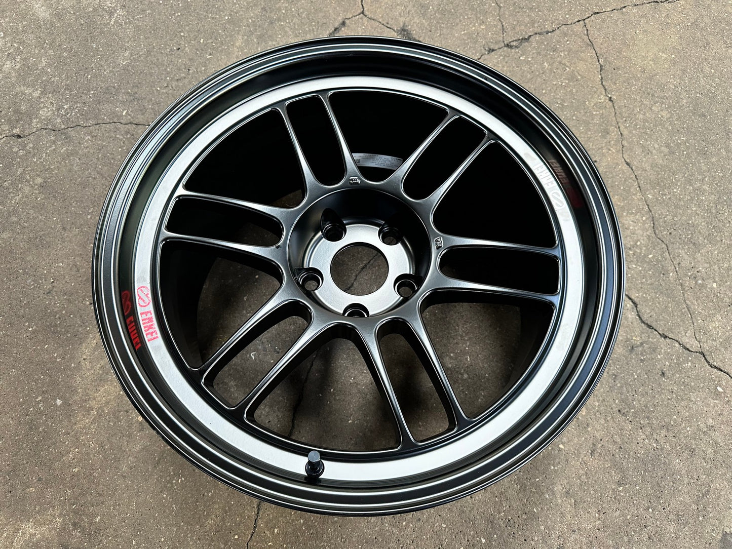 New 18X9.5 ET15 Enkei RPF1 Rim (4 wheel) Matt Black 5X114.3