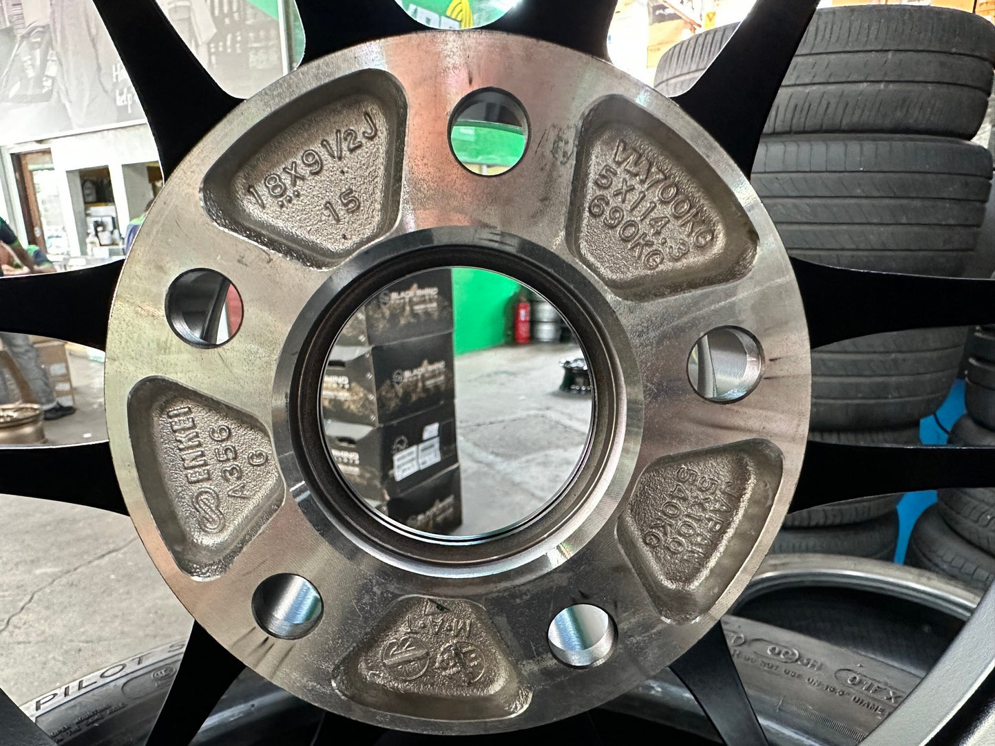 New 18X9.5 ET15 Enkei RPF1 Rim (4 wheel) Matt Black 5X114.3