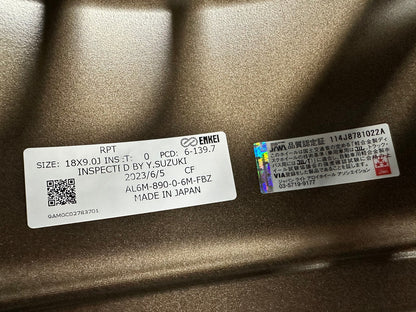 New 18X9 ET0 Enkei RPT1 Rim (4 wheel) Matt Bronze 6X139.7