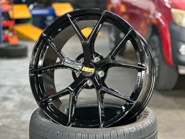 New 19X8.5 ET35 BBS FIR Design Rim (4 wheel) Gloss Black 5X108
