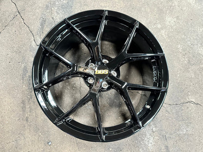 New 19X8.5 ET35 BBS FIR Design Rim (4 wheel) Gloss Black 5X108