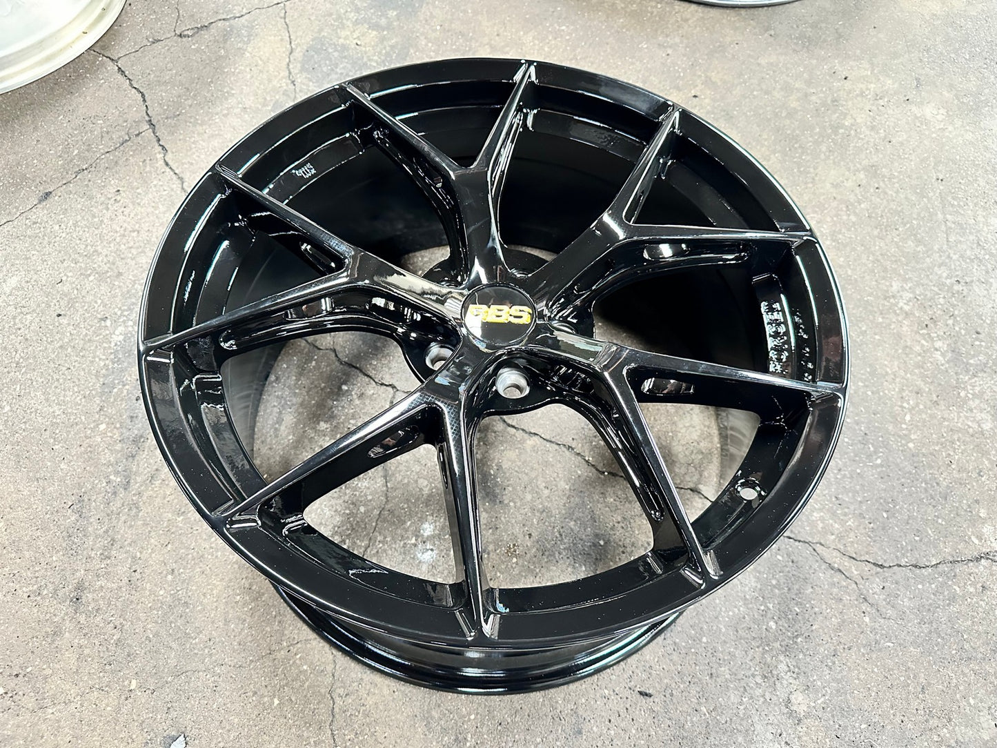 New 19X8.5 ET35 BBS FIR Design Rim (4 wheel) Gloss Black 5X108